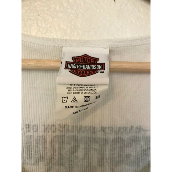 HARLEY DAVIDSON White Motorcycle Tank Top Women's Medium - Picture 4 of 6